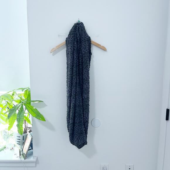 Women's Gray Fuzzy Infinity Scarf - Picture 1 of 3